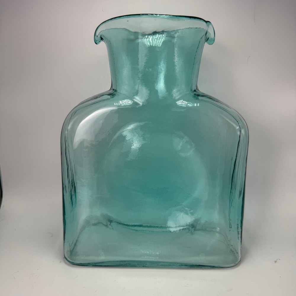 Blenko Genuine Handmade Glass 384 Water Bottle in Ice Blue